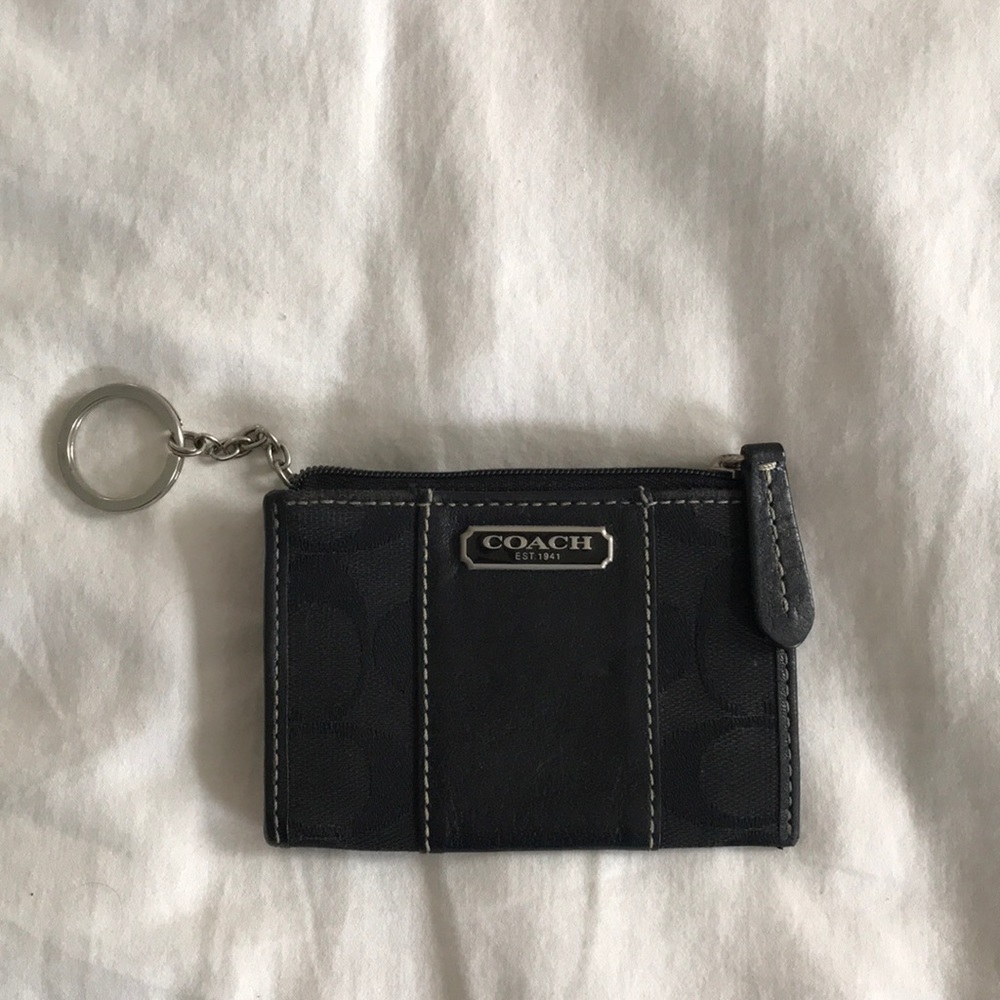 Coach keychain wallet - black